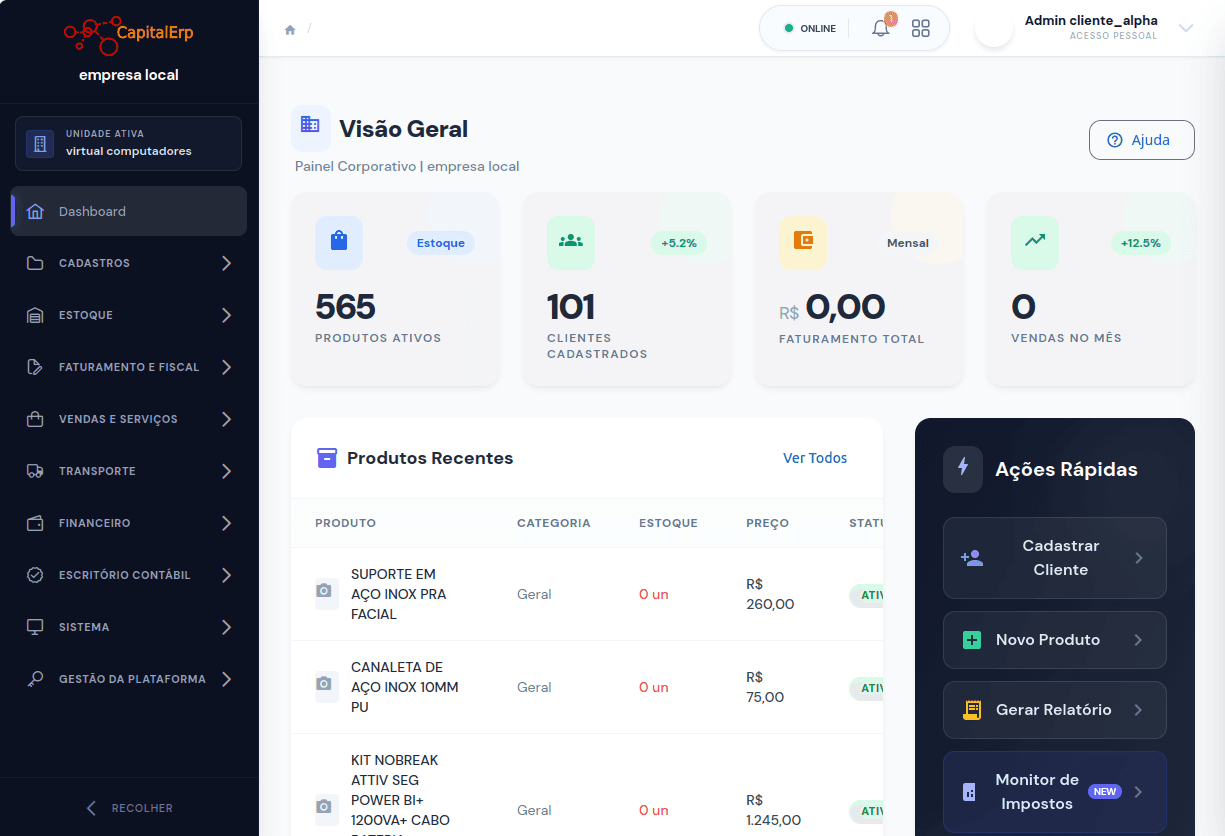 CapitalERP Dashboard Real 1